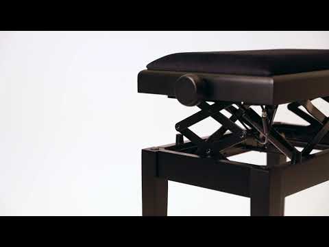 Stagg Hydraulic Piano Bench - High Gloss Black