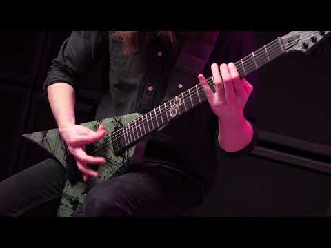 Solar V1.6AOP CANIBALISMO Electric Guitar - Army Green Open Pore