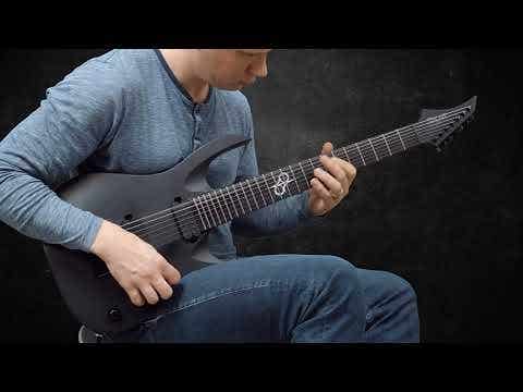 Solar A1.7AC 7-String Electric Guitar - Carbon Black Matte