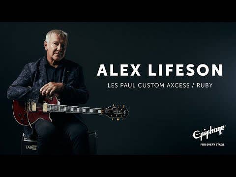 Epiphone Alex Lifeson Les Paul Custom Axcess w/Case - Quilt Ruby