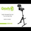 Gravity GFMSEAT1BR Height Adjustable Stool w/ Foot and Backrest
