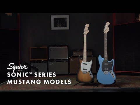 Squier Sonic Mustang - Maple Fingerboard - White Pickguard - 2-Color Sunburst