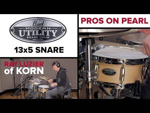 Pearl Modern Utility 13x5 Maple Snare Drum - Blue Mirage