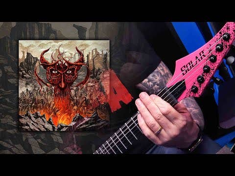 Solar A1.6PN Canibalismo+ Electric Guitar - Neon Pink Splatter