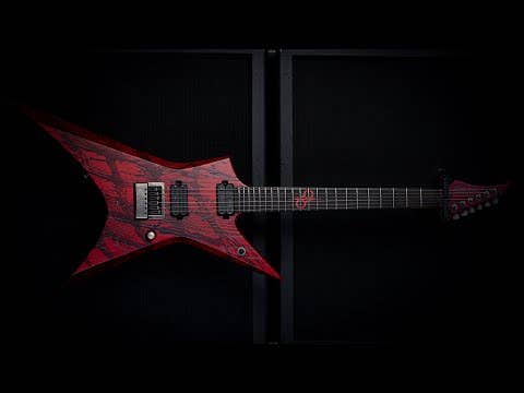 Solar X1.6Canibalismo+ Electric Guitar w/Case - Blood Red Splatter