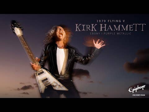 Epiphone Kirk Hammett 1979 Flying V w/Case - Purple Metallic