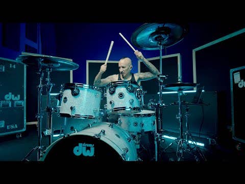 DWe 4pc Shell Pack + Cymbal Bundle Electronic Kit - White Marine Pearl (Finish Ply) + Rubix24 Interface