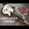 Danelectro Semi-Hollow Vintage Baritone Electric Guitar - Black