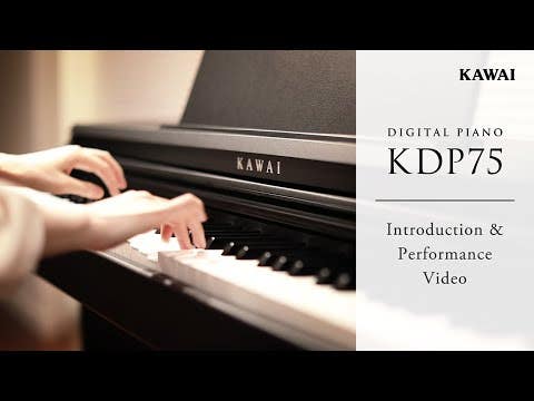 Kawai KDP75 Digital Piano w/Bench - Embossed Black