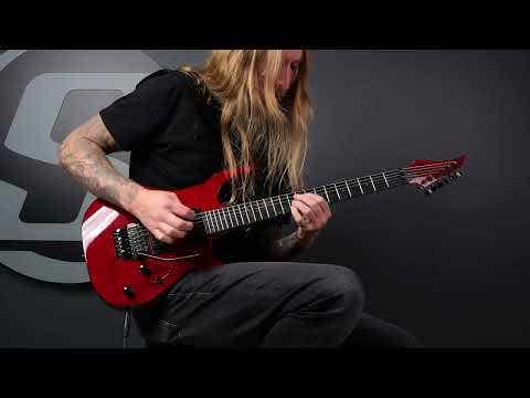 S by Solar SB4.6FRFBR Electric Guitar w/Floyd Rose - Flame Red