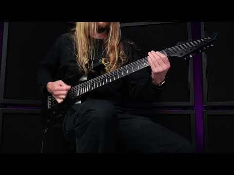 Solar A1.7FR Svart+ 7-String Electric Guitar - Svart Carbon Black Matte