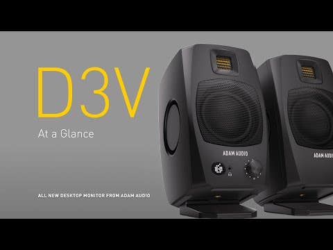 ADAM Audio D3V Active Desktop Monitor System - White