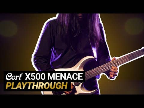 Cort X500 MENACE Electric Guitar - Black Satin