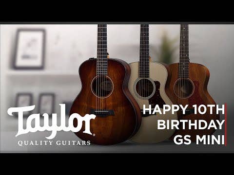 Taylor GS Mini-e Koa PLUS Acoustic Electric Guitar w/Aerocase - Shaded Edgeburst - Left Handed