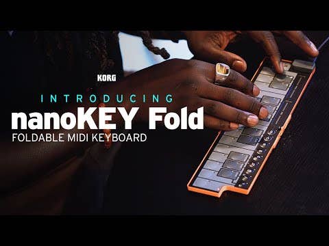 Korg NanoKey Fold 25 Key Foldable Midi Keyboard - Sand Beige