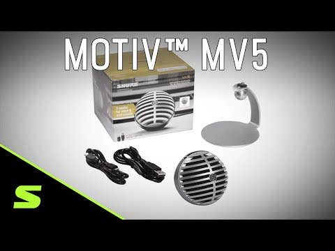 Shure Motiv MV5-B-DIG Digital Condenser Microphone - Black