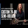 Paul Reed Smith (PRS) 40th Anniversary Custom 24-08 Semi Hollow Limited Edition - Charcoal Cherry Burst