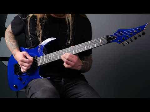 S by Solar SB4.6FRFBL Electric Guitar w/Floyd Rose - Flame Blue