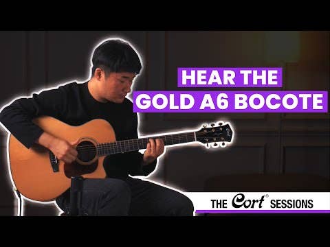 Cort Gold A6 Bocote Acoustic Guitar w/Gigbag - Natural Gloss