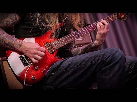 Solar AB1.6AFRQBR Electric Guitar - Quilted Blood Red Burst Gloss