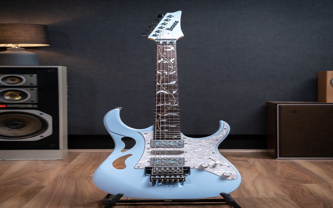 Ibanez PIA3761C BLP Steve Vai Signature Model Electric Guitar w/Case - Blue Powder