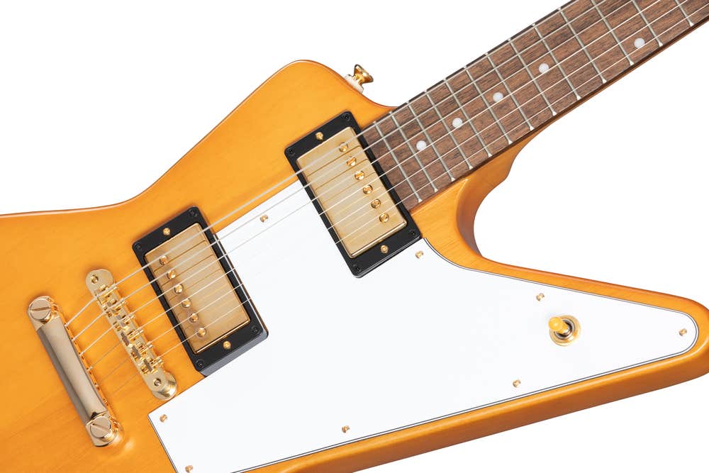 Epiphone 1958 Korina Explorer White Pickguard Aged Natural Better Music