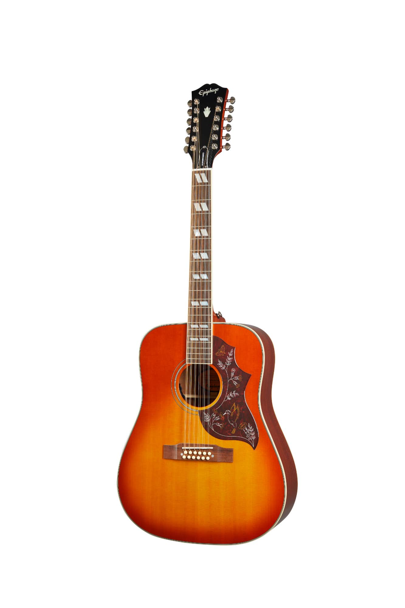 Epiphone Hummingbird 12 String Acoustic Guitar Aged Cherry