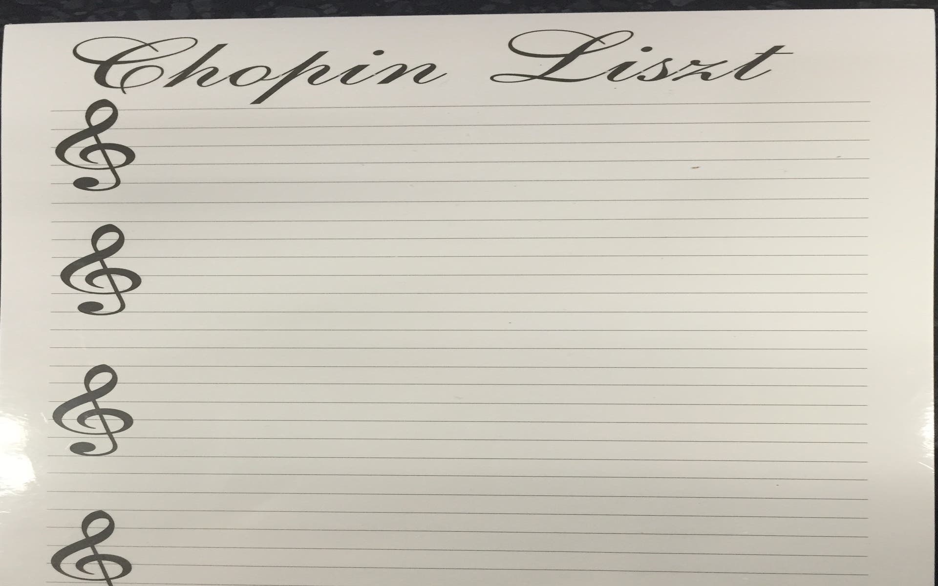 Writing Tablet Chopin Liszt