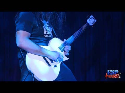 ESP LTD Eclipse EC Arctic Metal Guitar - Snow White Satin