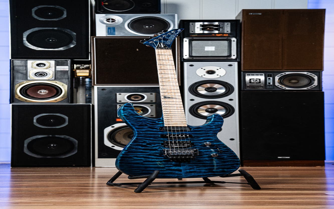 Jackson Custom Shop SL HSS FR Electric Guitar - Trans Blue