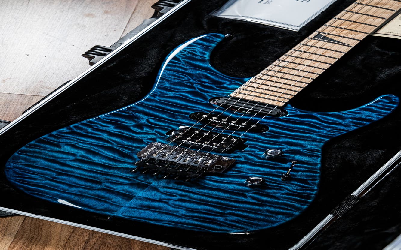 Jackson Custom Shop SL HSS FR Electric Guitar - Trans Blue