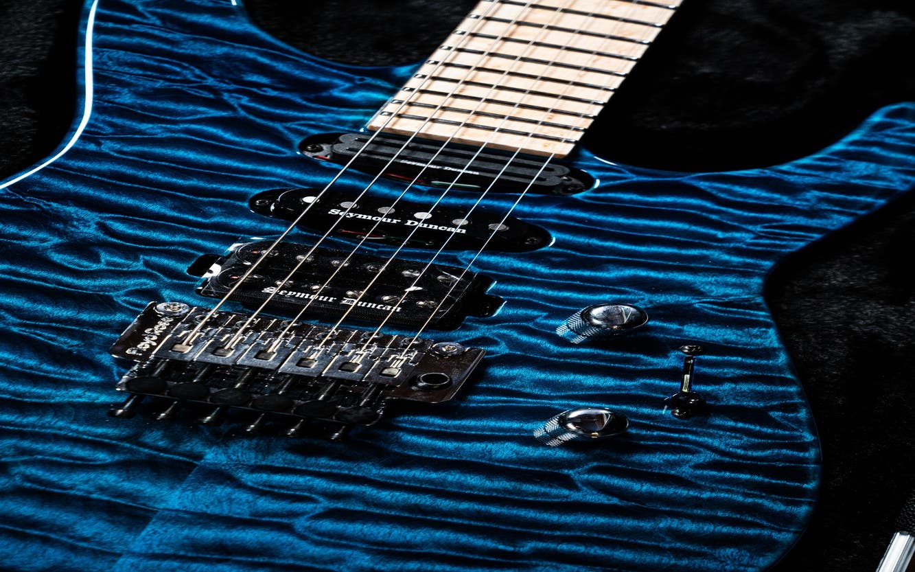 Jackson Custom Shop SL HSS FR Electric Guitar - Trans Blue