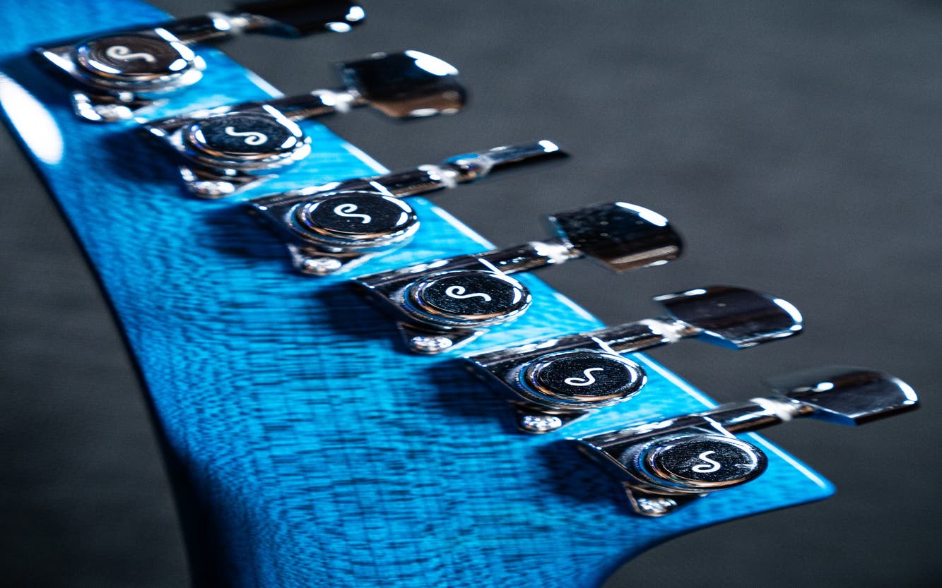 Jackson Custom Shop SL HSS FR Electric Guitar - Trans Blue
