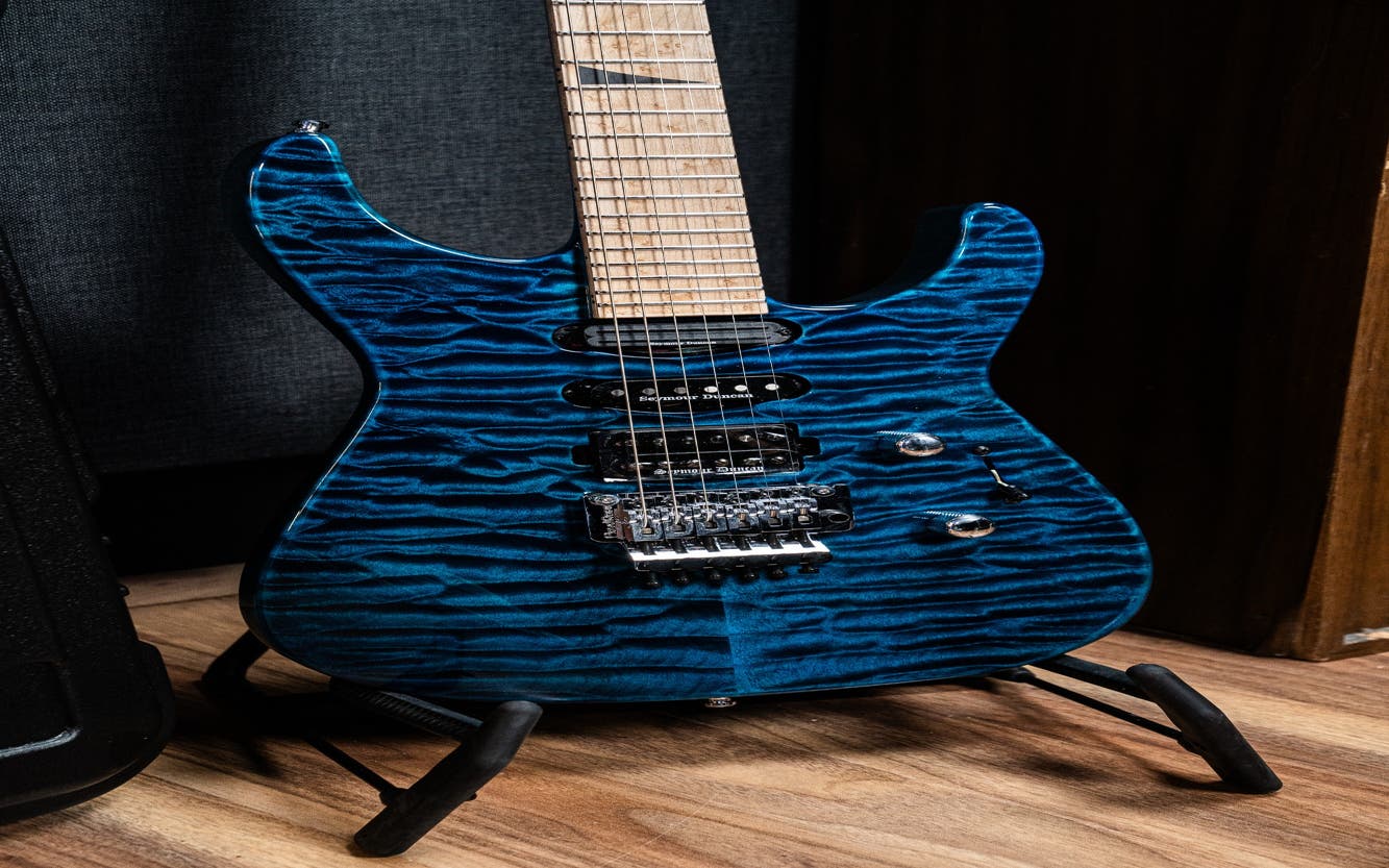 Jackson Custom Shop SL HSS FR Electric Guitar - Trans Blue