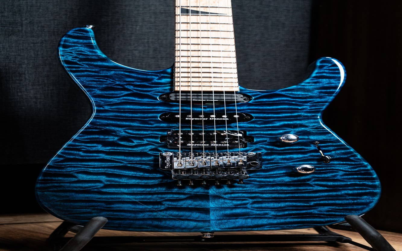 Jackson Custom Shop SL HSS FR Electric Guitar - Trans Blue
