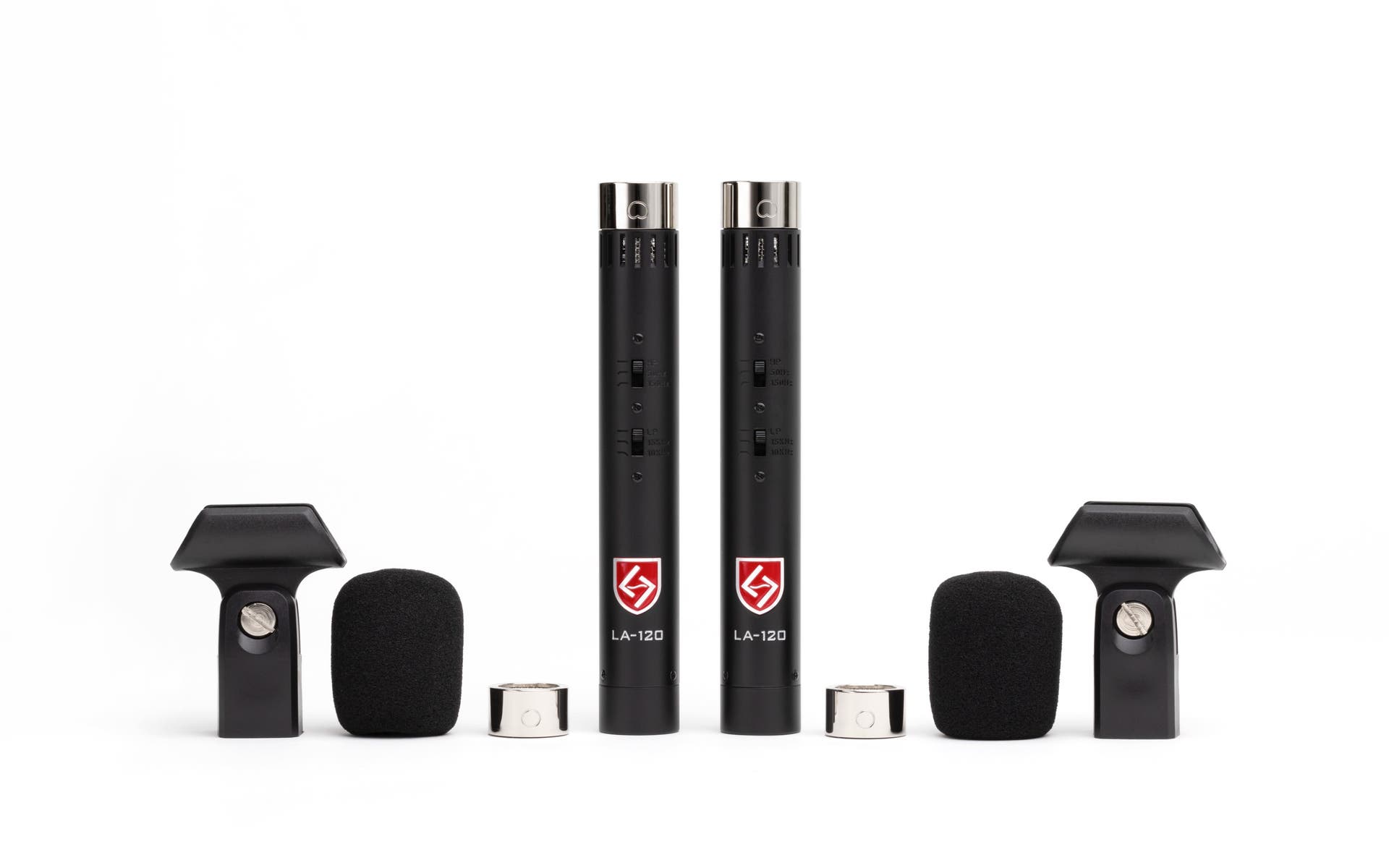 Lauten Audio Black LA-120 V2 Small Diaphragm Condenser Microphone - Pair