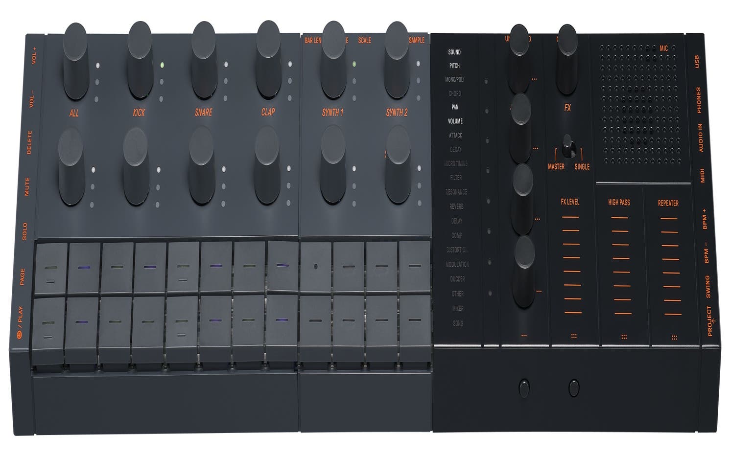 Yamaha SEQTRAK Portable Synth / Music Production Studio - Black