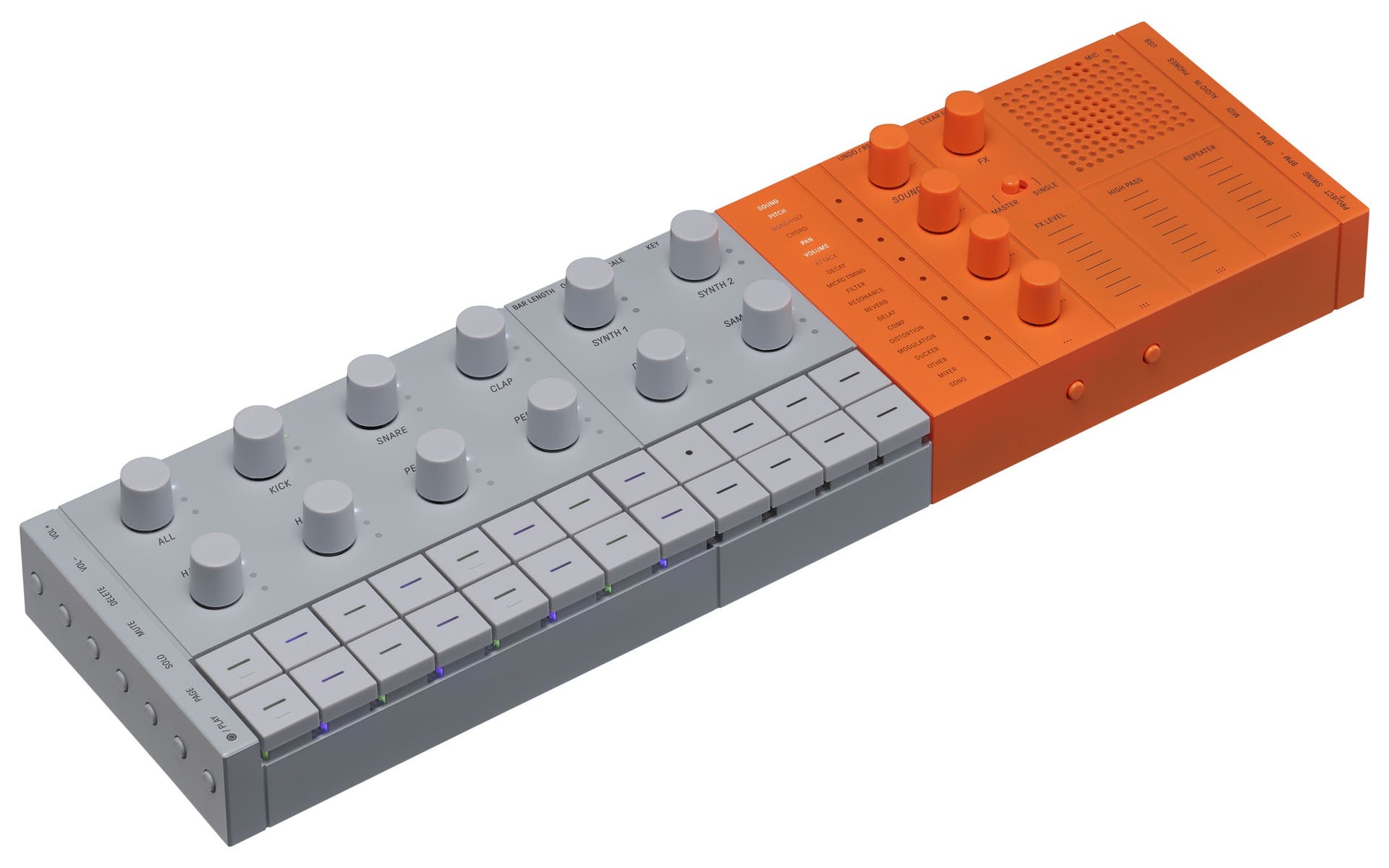 Yamaha SEQTRAK Portable Synth / Music Production Studio - Orange (Limited)