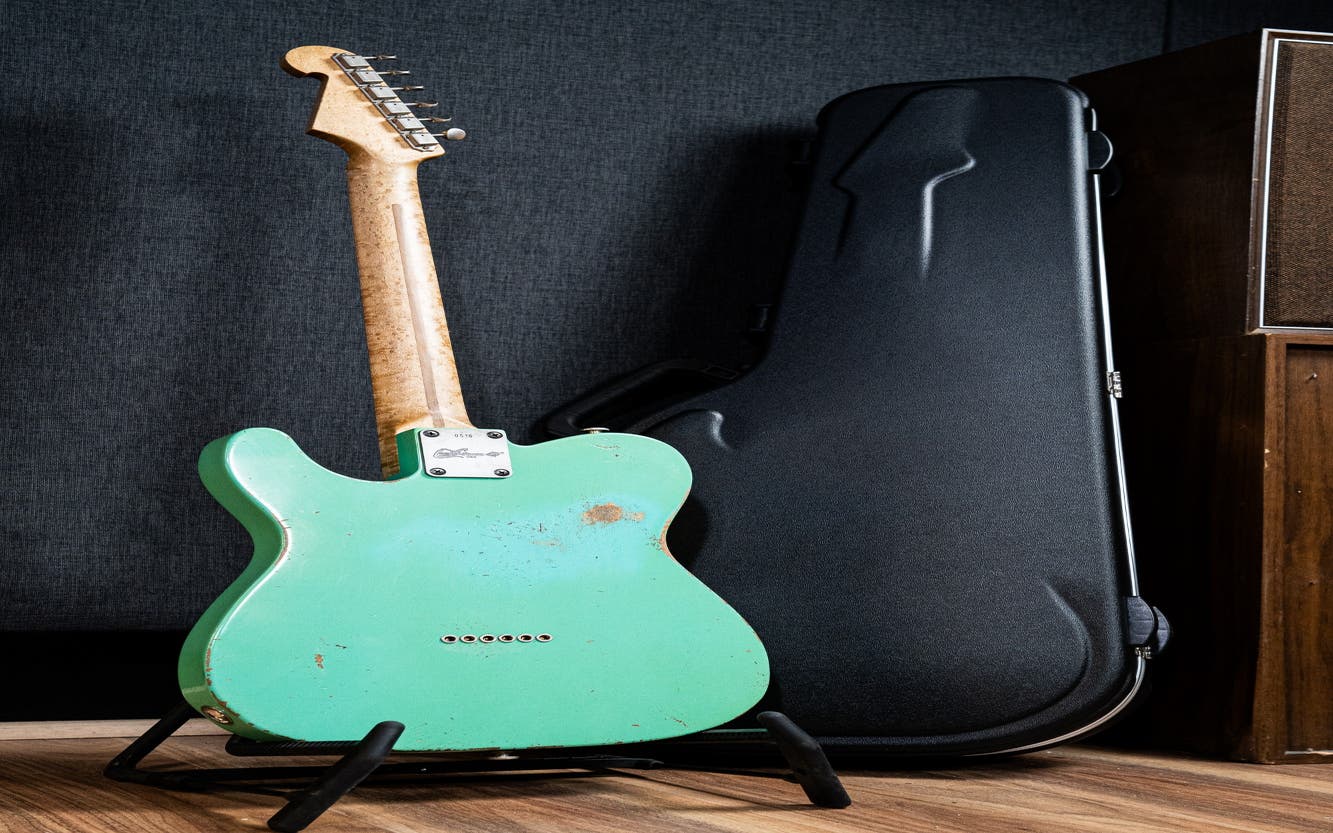 Luxxtone Guitars Choppa T w/Case - Aged Seafoam Green