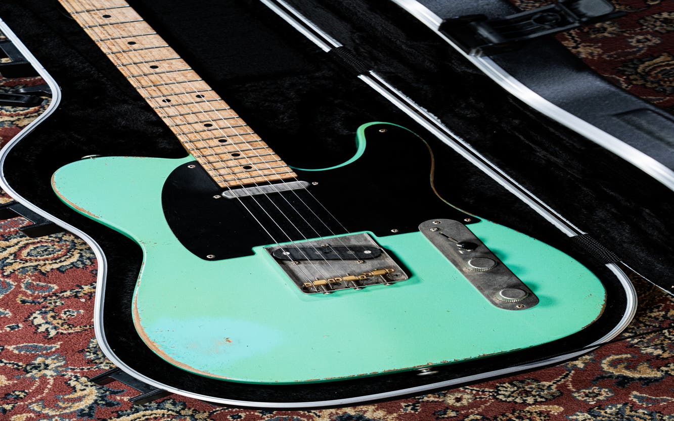 Luxxtone Guitars Choppa T w/Case - Aged Seafoam Green