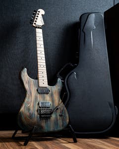 Luxxtone Guitars El Machete FR w/Case - Burnt Turquoise Salvage