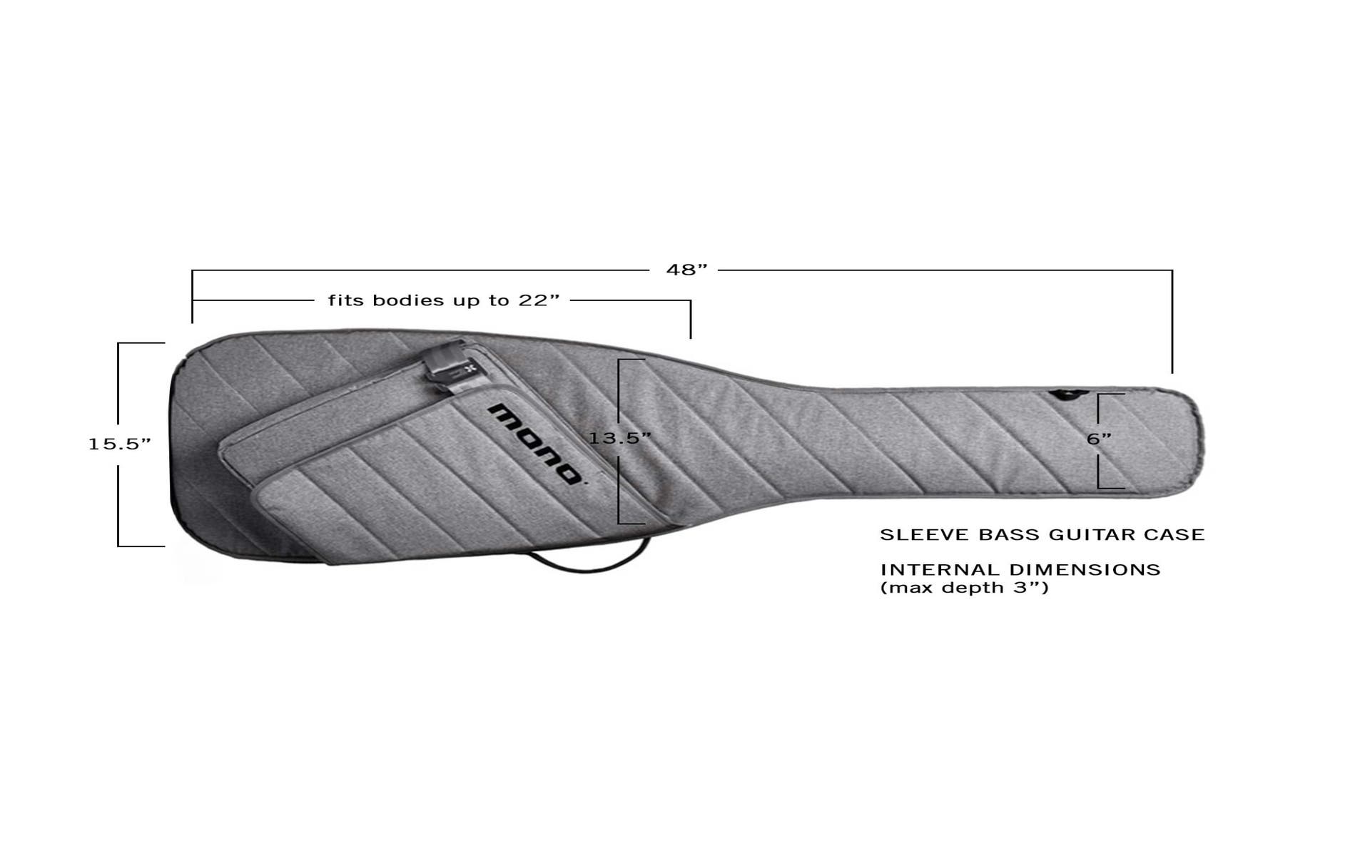 Mono M80 Sleeve Bass Guitar Bag - Ash