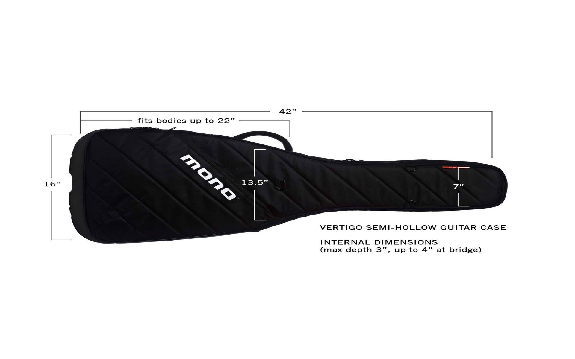 Mono M80 Vertigo Semi-Hollow Electric Guitar Case - Black