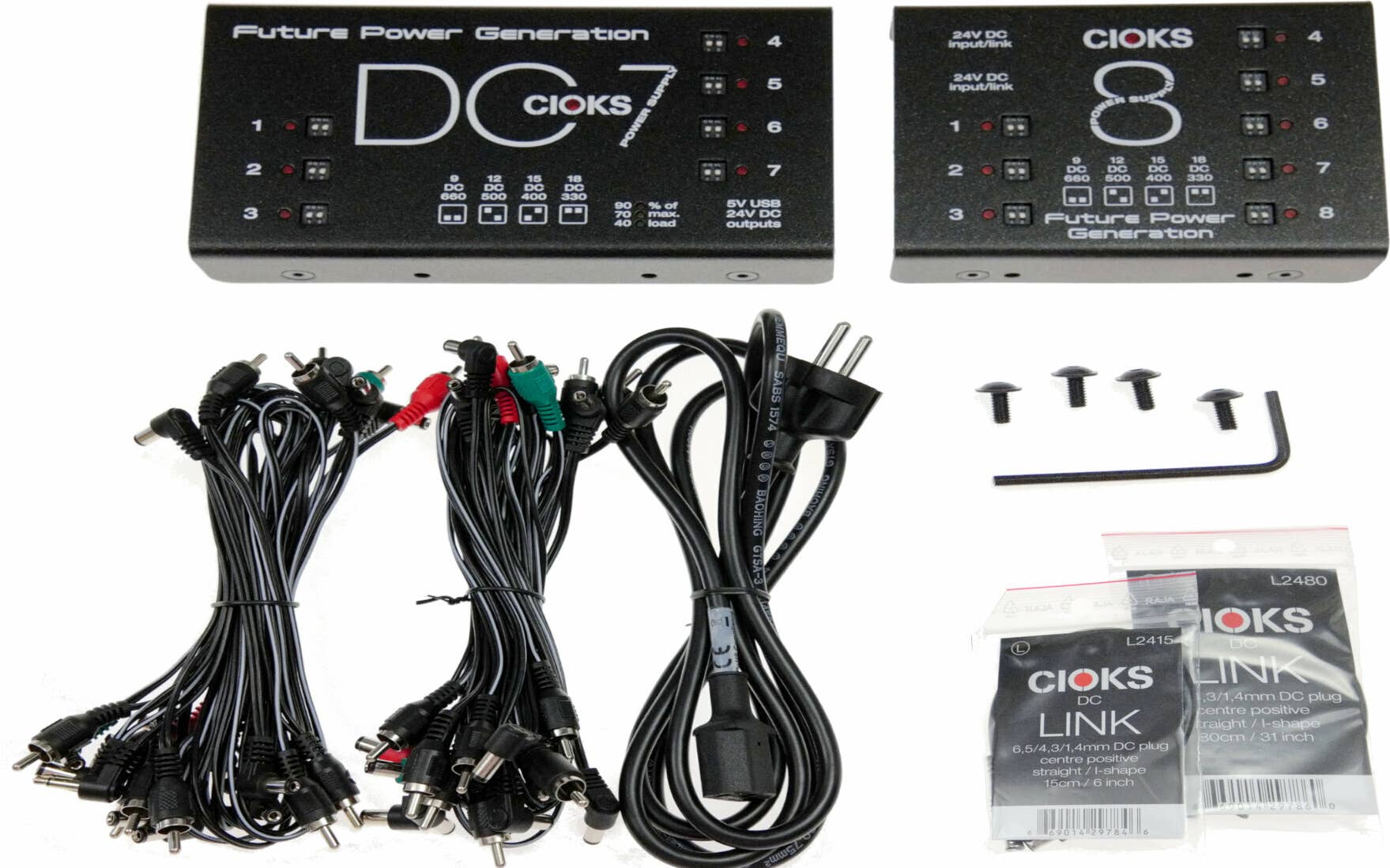 Cioks Superpower DC7 + C8E Pedal Power Supply Bundle (CI-SP-BUNDLE)