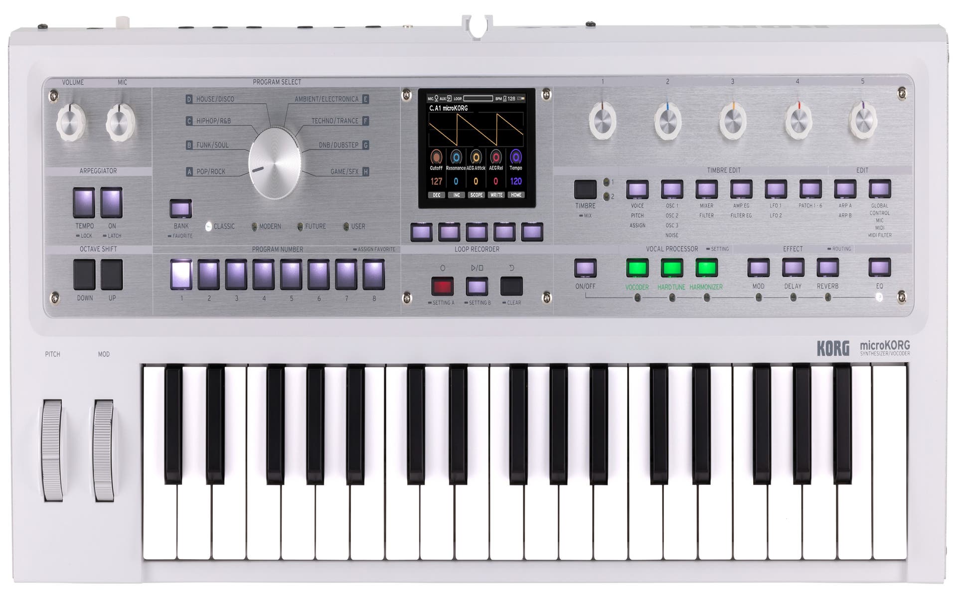 Korg microKORG 2 WH Synth / Vocoder - Limited Edition White