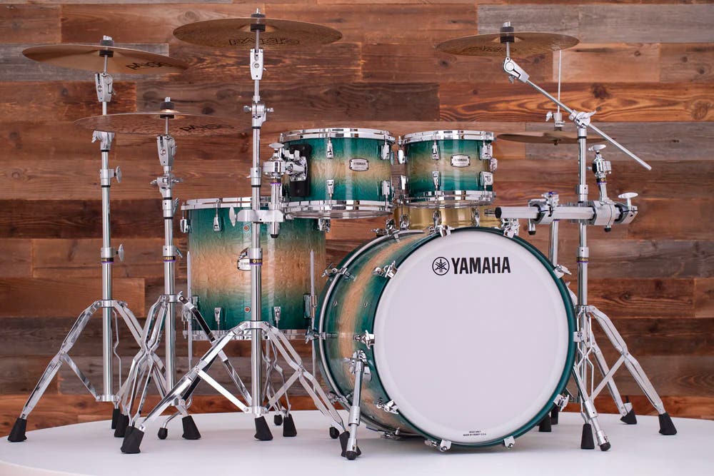 Yamaha PHX 4pc Drum Kit Inc Hardware Turquoise Sunburst 10 12 16 22 Better Music