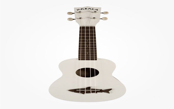 Kala Makala Shark Series Soprano Ukulele - White
