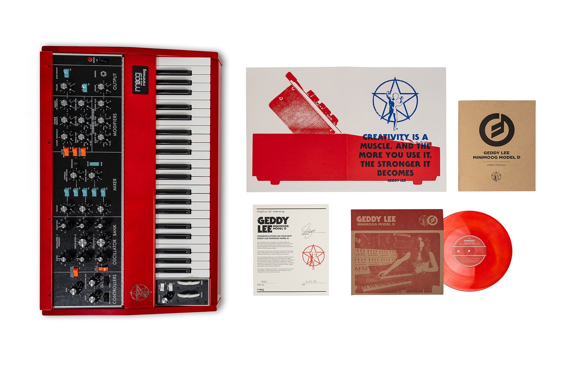 Moog Geddy Lee MiniMoog Model D Analog Synth (Limited)