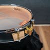 Noble and Cooley 13x7 Solid Shell Maple Snare - Black Super Matte (Brass HW/Chrome Hoops)