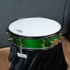 Noble and Cooley 14x6.5 Walnut Ply Snare - Green Stain Matte (Brass HW / Black Hoops)